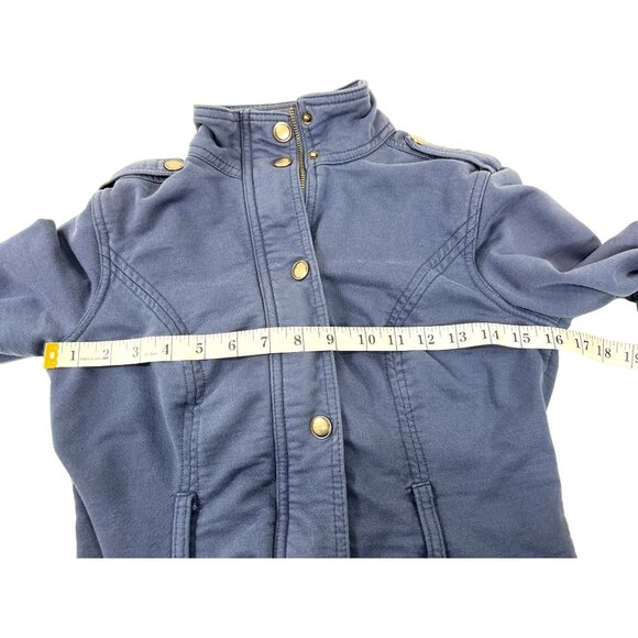 Mossimo Supply Co Small Blue  Cotton Blend Jacket Snap Front 30a - Picture 7 of 11
